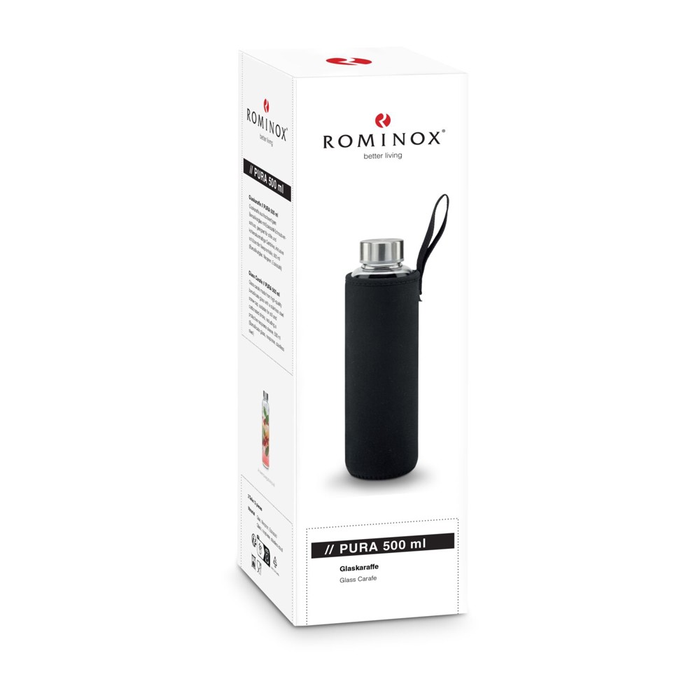ROMINOX® Glaskaraffe // Pura 500 ml, auch für Kohlensäure geeignet