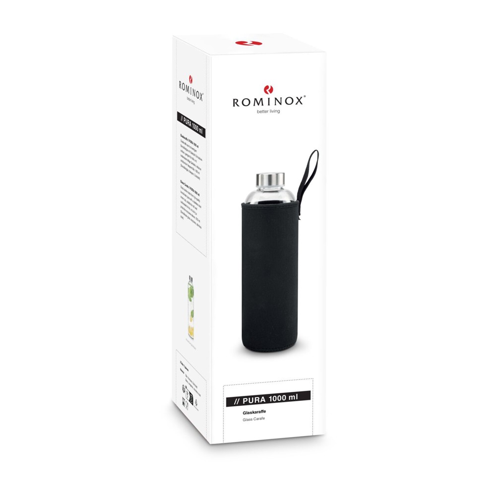 ROMINOX® Glaskaraffe // Pura 1.000 ml, auch für Kohlensäure geeignet