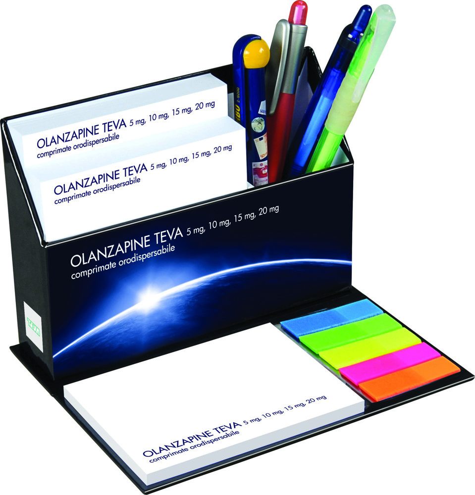 Hardcover-Tischset mit Haftnotizen, Notizblätter und Indexstreifen einklappbar